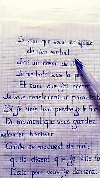 JB king Outufils1er _ Coeur de lion _ lyrics/paroles Handwriting