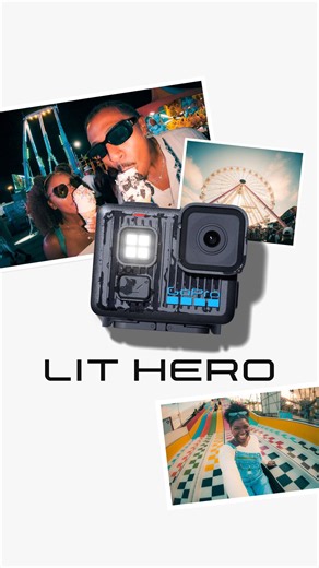 Dai il benvenuto alla piccola #GoProLitHERO 📸 Una point & shoot facile da usare, con luce integrata e video 4K60 pronta a tutto, ovunque e in qualsiasi momento. ✔️ Ultra-leggera e grande quanto una custodia di AirPods ✔️ 4 semplici modalità di ripresa—niente più perdite di tempo con le impostazioni ✔️ Potente luce LED con 3 livelli di luminosità diffusore ✔️ Video 4K60 per slo-mo 2x ✔️ Foto da 12MP frame grab da 11MP ✔️ Resistente e impermeabile fino a 5m (16ft), con lente sostituibile e idrore