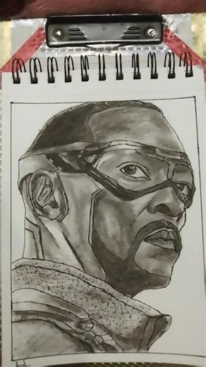 Falcon ✨✏️ #shorts #falcon #day16 #30days #challenge #avengers #marvel #viral #drawing #sketch