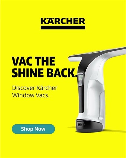 Vac The Shine Back With The Kärcher Window Vac ✨🪟 | Kärcher UK
