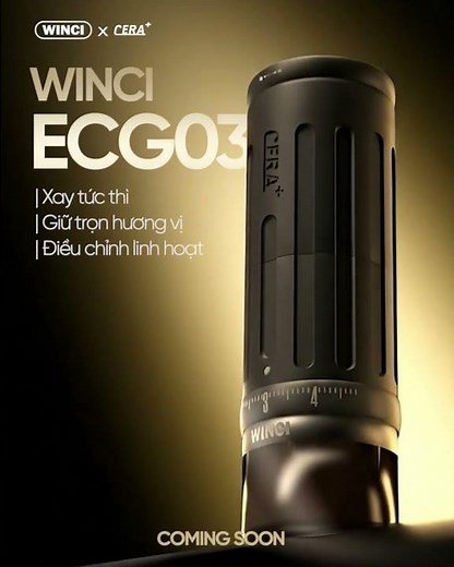 3 giây xay - Hương cà phê bùng nổ!!! Winci ECG03 – Máy xay cà phê cầm tay!
