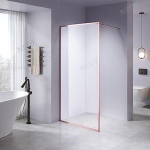 [Hot Item] Wet Room Aluminum Framed Walk in Shower Door Tempered Glass Fixed Shower Screen