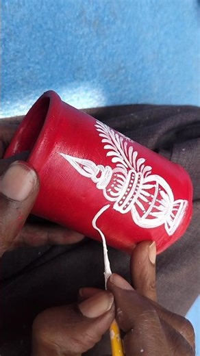 Easy Clay Glass Design👰🦋🖌️#ClayGlassDesign #ClayArt #HandPainting