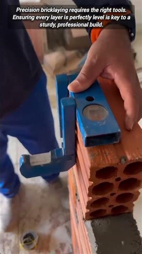 Essential tool for perfectly level, square brick wall construction.