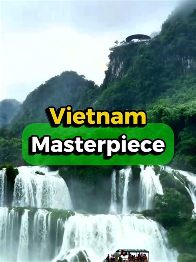 Ban Gioc Waterfall: A true Vietnam Masterpiece. 🇻🇳 Located in Cao Bang province, right on the border between Vietnam and China, Ban Gioc is the largest and most majestic waterfall in the country. #BanGioc #visitvietnam #caobang #travelvietnam #waterfall