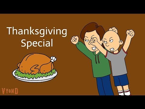 Boris and Classic Caillou Destroy Thanksgiving Set