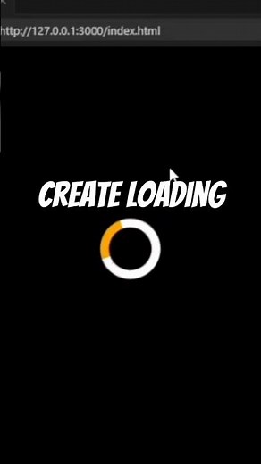 Create loading using HTML and CSS #coding #htmltutorial #html
