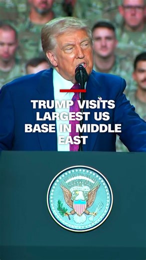 Trump visits largest US base in Middle East