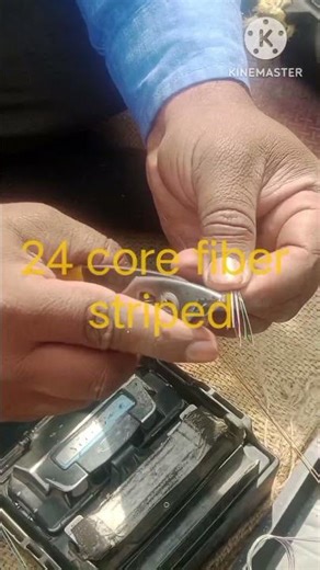Fibre Internet Splicing Process 🔥| 24 Core Fiber Jointing Machine Live| FTTH Line Maintenance #short