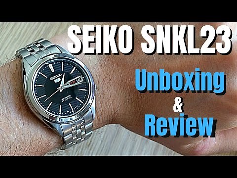 Seiko 5 SNKL23 Unboxing & Watch Review! ( + Leather Strap )