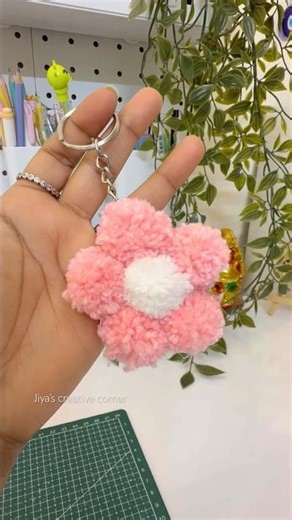 DIY Wool Keychain ✨ #diy #woolencraft #keychain #shortsviral #trendingsong #diykeychain #yarncraft
