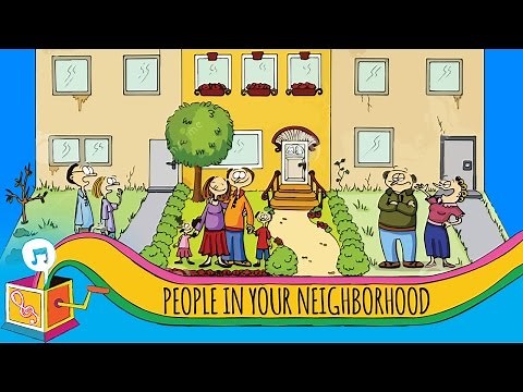 People In Your Neighborhood | Nursery Rhyme | Animated Karaoke