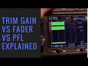Overview of Trim / Faders / Gain / PFL