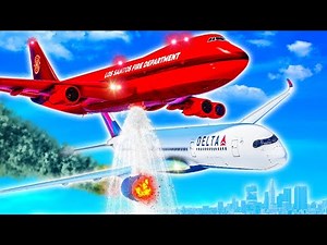Firefighter Jet Puts Out Airplane on FIRE in GTA 5!