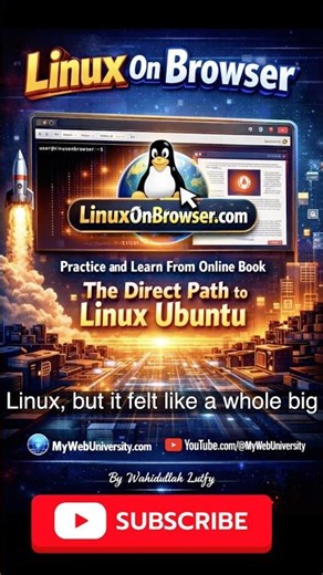 Learn Linux Online Using Your Browser #learnlinux #mywebuniversity #linux #ai #shorts