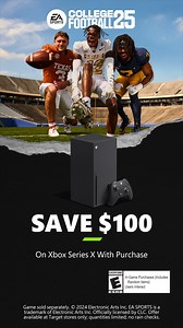 7.2K views · 276 reactions | Only at Target - Upgrade to play with EA SPORTS™ College Football 25 to save $100 off Xbox Series X | Xbox | Facebook