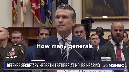 “How many generals have you fired?”Hegseth: "I don't know the number"“Oo You dont know the number?It's eight. Why did you fire them?”Hegseth: "At the pleasure of the president..."“Stop You can just tell me Why and you probably learned what 'why' means.”