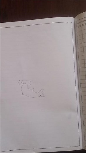 How to draw a cute hammerhead shark drawing #subscribe #like #art