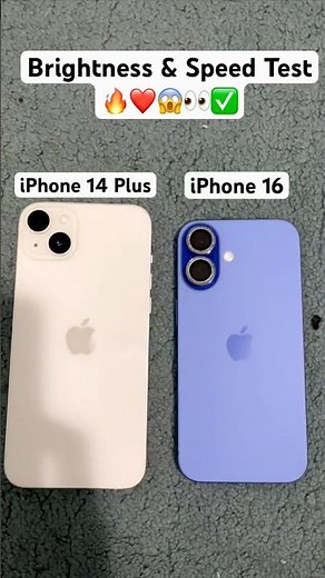 iPhone 14 Plus vs iPhone 16 ⚡ Brightness & Speed Test! Which Wins? 😱 #shorts #viral