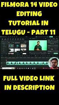 Filmora Video Editing Full Course in Telugu - Part 11 #filmora #videoediting #wondershare #telugu