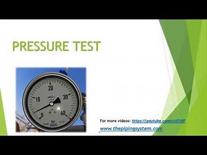 Pressure testing