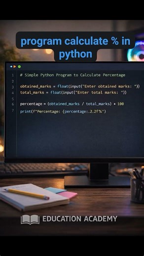 Python program to calculate percentage