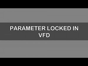 8- Parameter Lock Function in Delta VFD