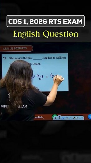 DW CDS 1, 2026 RTS English Question #Shorts #English #CDS #DW #PW #CDS2026