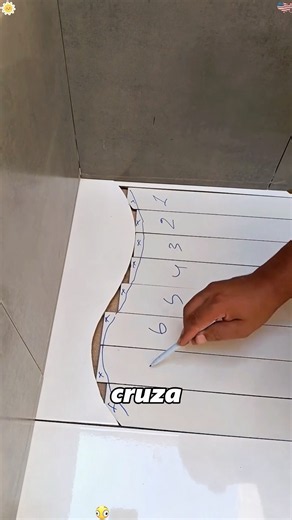 How to Cut Tiles Perfectly Around a Curve 👌 #crazy #youtube #didyouknow #foryou #amazing #diy