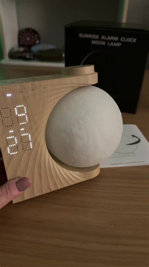 This Sunrise Alarm Clock Moon Lamp is more than just a clock—it’s a whole vibe. It features a rotating moon that changes colors, three time display light modes, and a stunning moon lamp with three brightness levels and a pulsating option. Wake up your way with two alarm styles and choose from 10 calming sounds to start or end your day. It’s functional, aesthetic, and downright magical. #MoonLamp #SunriseAlarmClock #RoomGlowUp #TikTokShopCreatorPicks #TikTokShopHolidayHaul