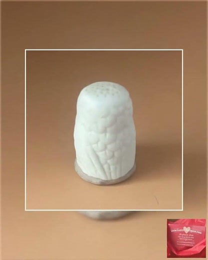 Porcelain Owl Thimble, Lover Antiques and Vintage
