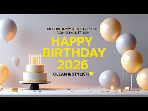 Modern Happy Birthday Edit 2026 – Clean & Stylish