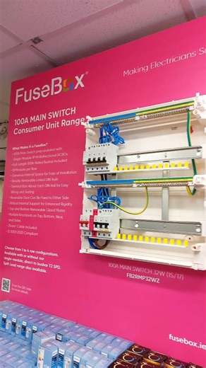The Fusebox 100A Main Switch Consumer Unit Range is available at Wesco ⚡️ Take a look at what they can do 👀 #mainswitch #100a #consumerunit #rcbo #dinrail #busbar #glandplate #sparky #wescoelectrical #electricansoftiktok #electricalcontractor #electricans #irishtradie #tradie #irishsparky | Wesco Electrical Ltd