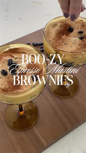 Level up dessert night with these Boo-zy Espresso Martini Brownies—because who says brownies can’t be served in a martini glass? Perfect for those 21 with a splash of Kahlua, or skip the booze for a family-friendly twist! Super simple yet seriously impressive, these treat-filled glasses are stacked with rich brownies, a shot of coffee liqueur, and creamy coffee ice cream. Tag a friend who needs this ASAP and save for your Halloween get together! Comment “DESSERT” and I will send the recipe and l