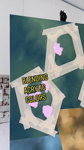 Here's another abstract-flower painting idea. 💐 #acrylicpainting #blendingcolors #abstractart #flowerpainting #abstractflowers