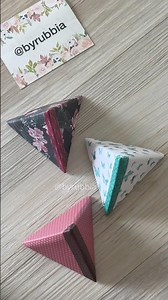 How to make a pyramid gift box #how #diy #gift #giftideas #handmade #pyramid #origami #byrubbia