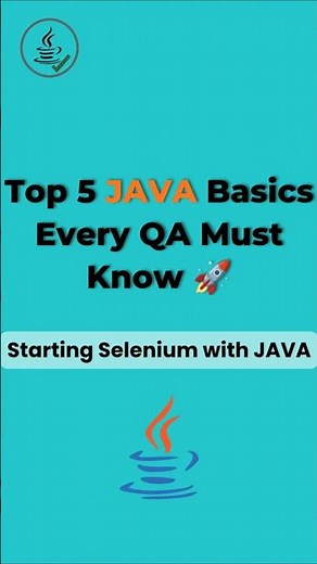 Top 5 Java Basics Every QA Must Know | Start Your Automation Testing Journey 🚀 #shorts #short #java