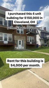 237K views · 21K reactions | I purchased this 4 unit building in Cleveland, OH with my business partner. We spent about 1 year evicting the previous tenants and making repairs to all of the units so that we could get market rents. This deal taught us so much and we’re finally able to see the finishline  | Renesha Johnson | Facebook