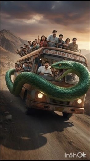 The Anaconda Wrapped Around the Bus From All Sides #ai #shorts