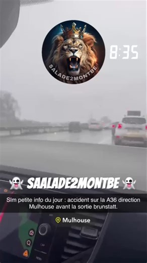 𝗦𝗮𝗹𝗮𝗱𝗲𝟮𝗠𝗼𝗻𝘁𝗯𝗲 | Mardi 10 Février 2026 . Accident sur l’autoroute A36 direction Mulhouse 68 . #accident #autoroute #mulhouse #alsace #salade2montbé | Instagram