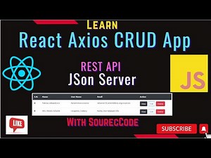 React Axios CRUD with JSON SERVER | ReactJS Axios REST API | React Tutorials for Beginners