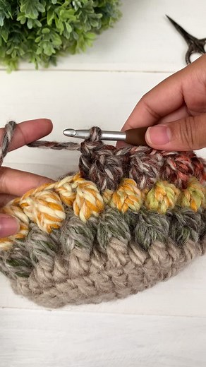 Crochet Front Post Puff Stitch Tutorial