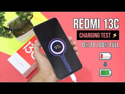 Redmi 13C Charging Test 0% to 100% | 18W Fast Charger ⚡