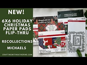 NEW! Holiday Paper Michaels Recollections 6x6 Christmas Wrapped with Care Christmas Plaids Mistletoe
