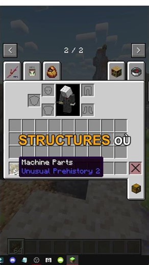 Comment obtenir des pièces de machines dans Minecraft Unusual Prehistory 2