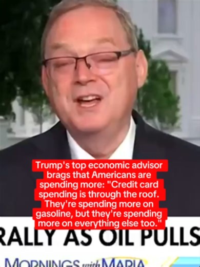 Trump’s chief economic advisor is bragging that people are surviving on credit cards right now. Kevin Hassett on American consumers: