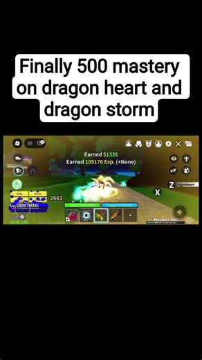 finally 500 mastery on dragon heart dragon storm #roblox