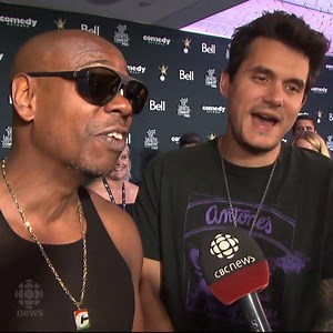 Comedy's newest (and unlikeliest?) comedy duo Dave Chappelle and John Mayer are having a good time in Montreal. | CBC Montreal