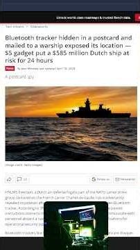 $5 blue tooth tracker put a half billion $ ship at risk!