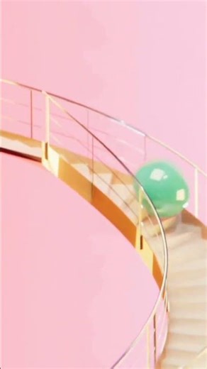 Vibrant 3D Abstract Staircase | Seamless Loop Animation | 4K Geometric Art